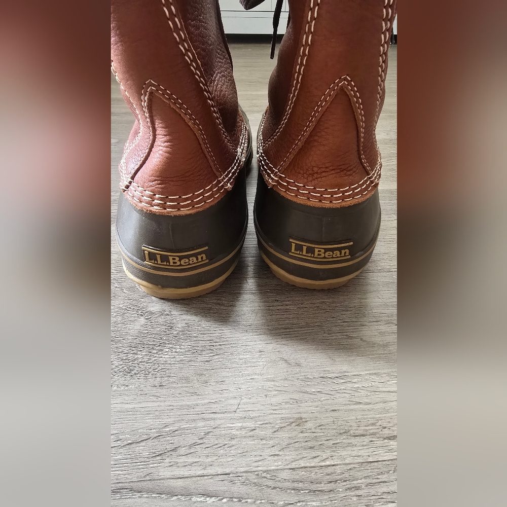 Mens LL Bean Brown Duck/Snow Boots Size 12 - Picture 9 of 13